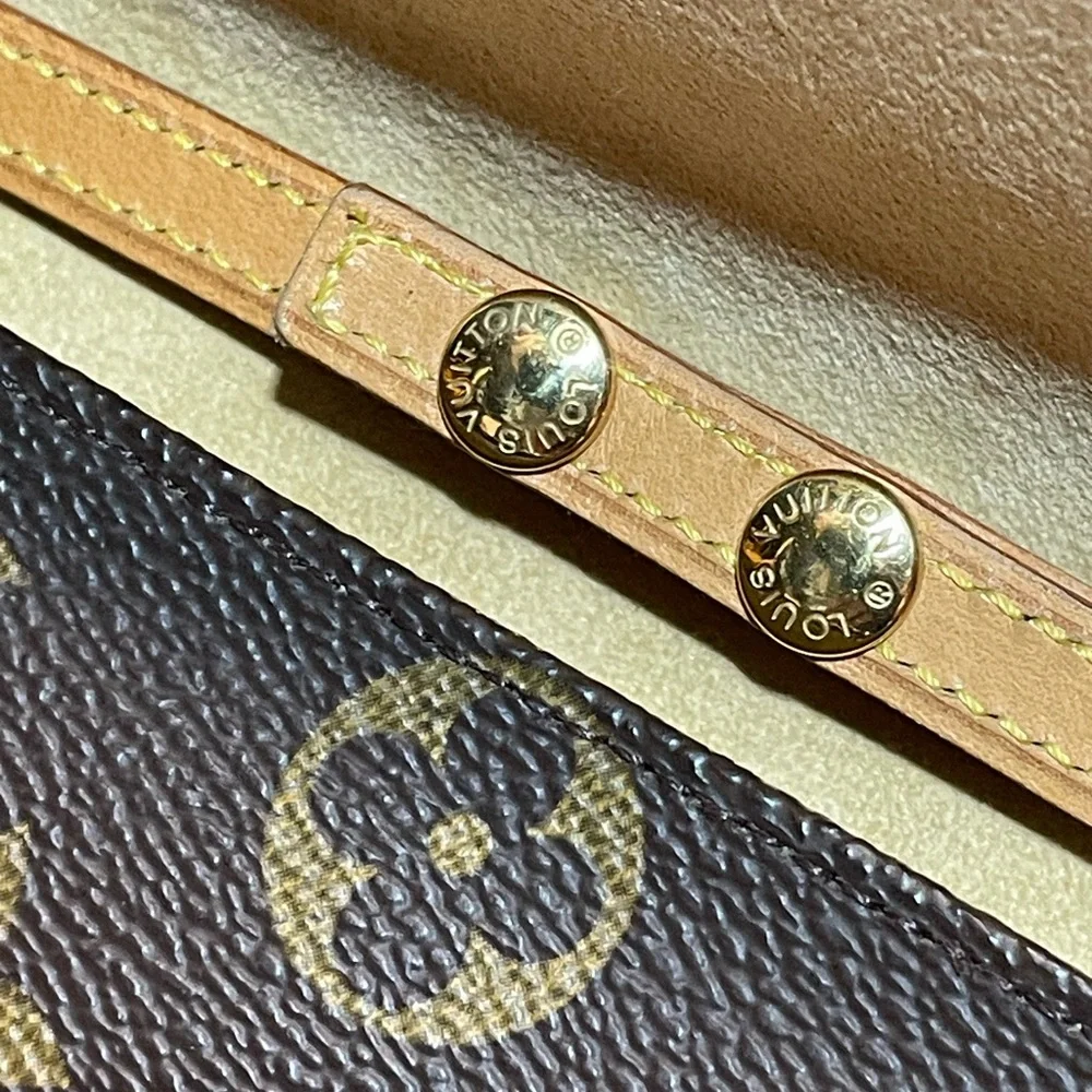 Louis Vuitton Monogram Crossbody in Brown and Tan Leather Trim